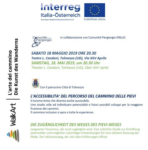 Conferenza L'ACCESSIBILITA' DEL PERCORSO DEL CAMMINO DELLE PIEVI